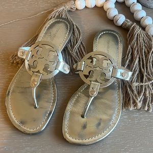 Tory Burch gold sandals